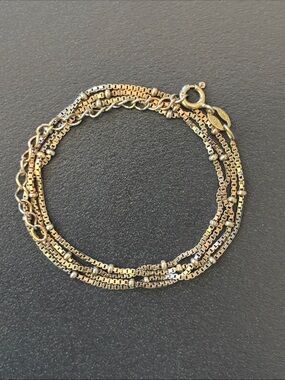 .925 Sterling Silver BALL BEAD BOX CHAIN LINK Necklace Fine Jewelry Extends 20”